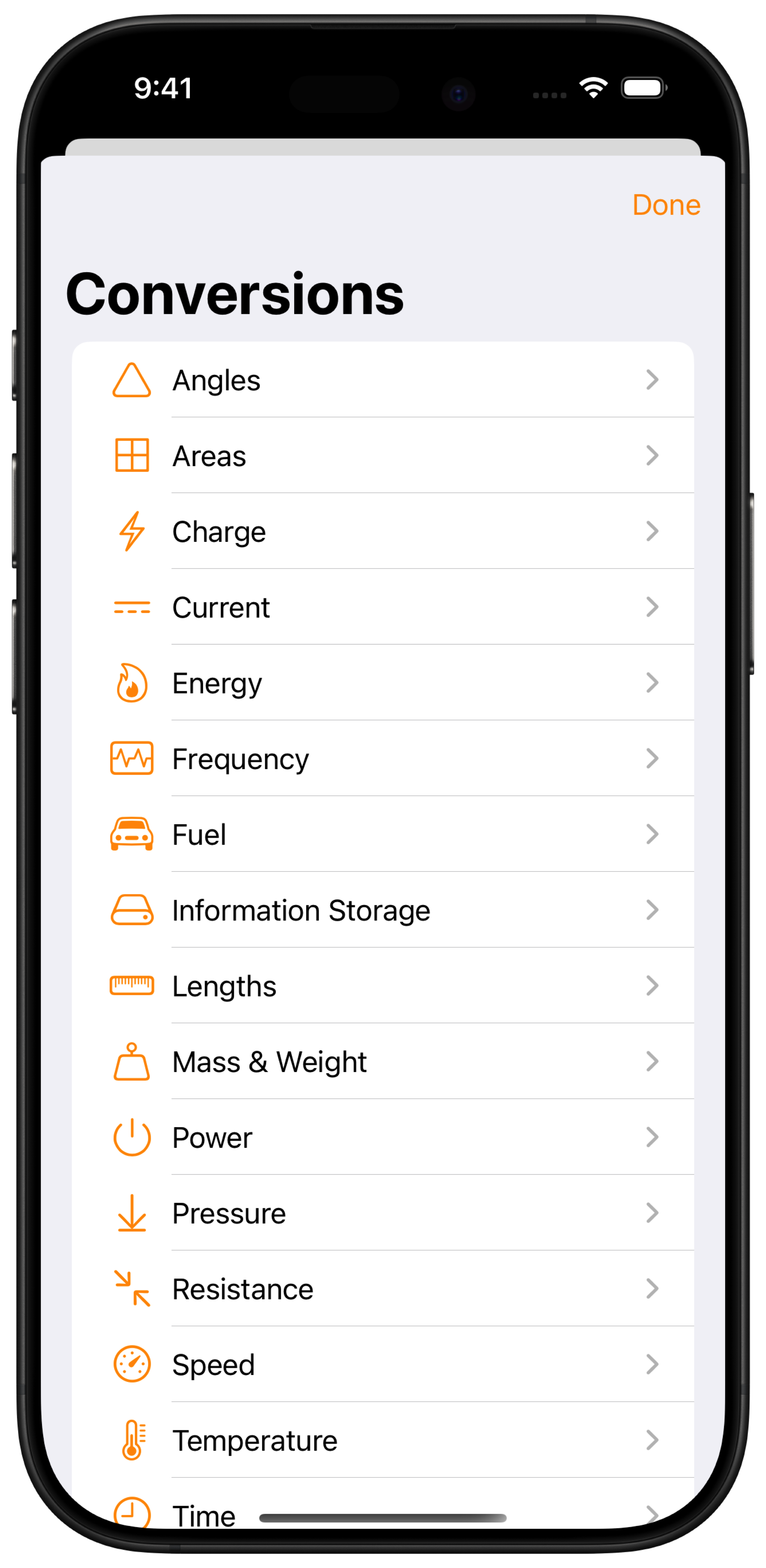 Unit Conversions on iPhone